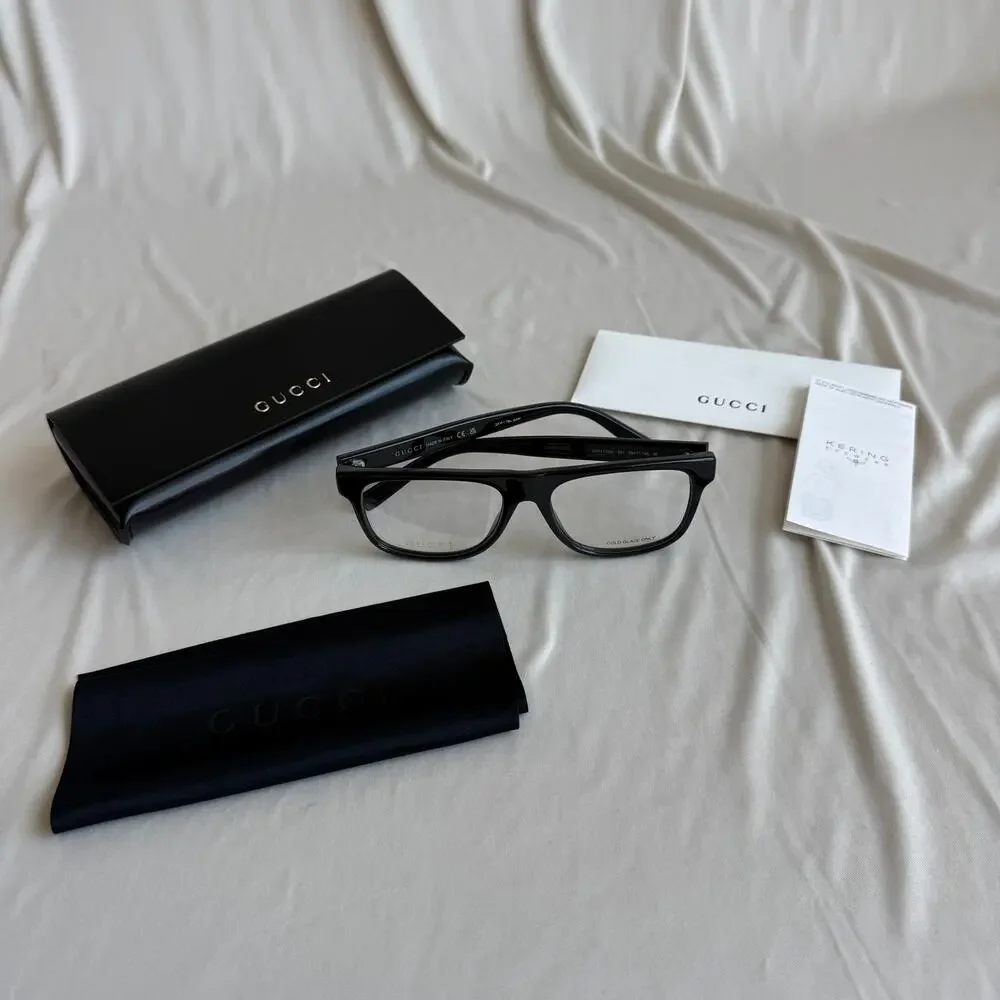 Gucci GG1117ON Optical Frames - Black Rectangular, Made in Italy